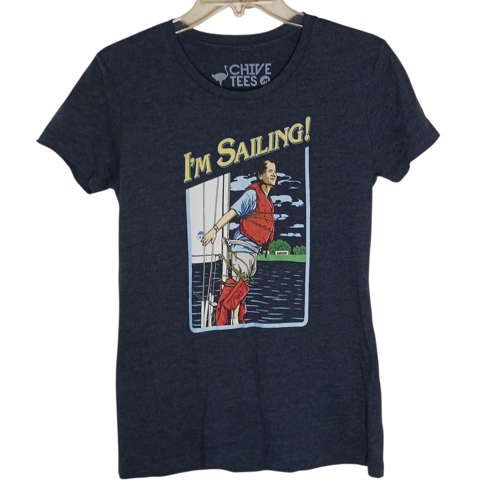 Chive Tees Navy Graphic T-Shirt